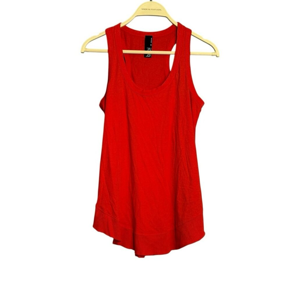 Bobi Tank Top Women Size S Sleeveless Racerback Tee Casual Summer Muscle Hemmed